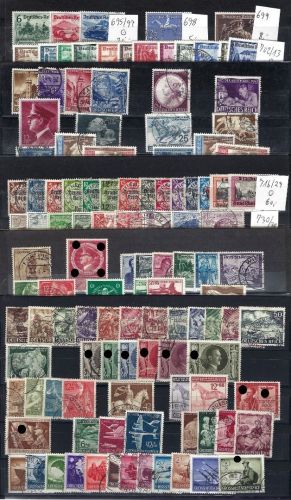 DR gestempelte Zusammenstellung aus Mi 695-854