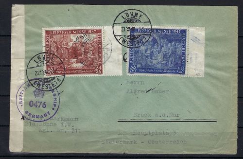 Gemeinschaftsausgaben Mi 941-942 AZ Auslandsbrief, gep. Schlegel BPP