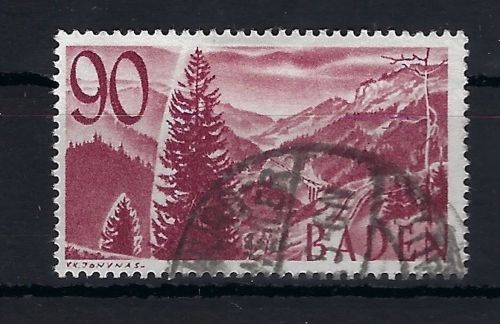 Fr. Zone Baden Mi 37 ° gep. Schlegel BPP, ME 100€