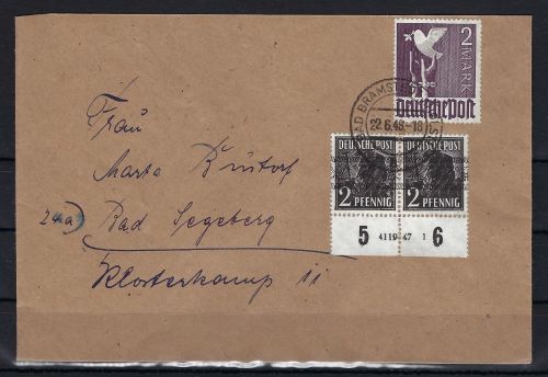 Bizone Mi 36 HAN Bedarfsbrief Bad Bramstedt n. Bad Sageberg