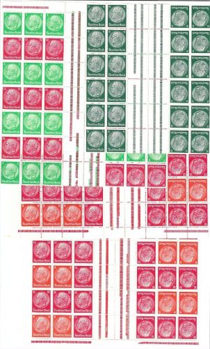 C) DR Hindeburg WZ-Waffel, Partie ZD´s ** Aufl. Spezials., ME ca. 4230€