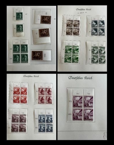 C) DR 1938, Partie aus Spezialsamm. **/*, Ecken, Einheiten, ME ca. 1300€