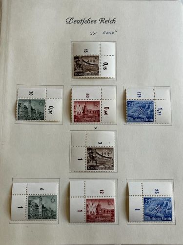 C) DR 1940, Partie aus Spezialsamm. **/*, Ecken, Einheiten, ME ca. 1530€