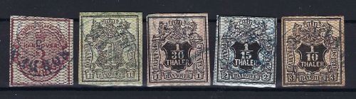Hannover Mi 8-12 °, meist vollrandig, ME 525€