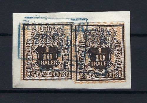 Hannover Mi 12 (2) je vollrandig, Briefstück mit Ra2 Hannover, ME 140€