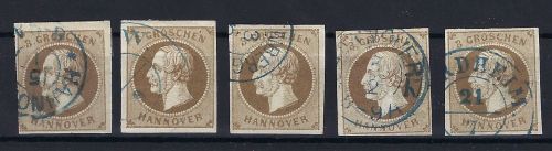 Hannover Mi 19 ° (5) mit Farben, ME billigst 350€