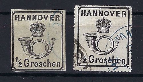 Hannover Mi 17 b ° (vollrandig) + 22 y ° (Mängel), ME 600€