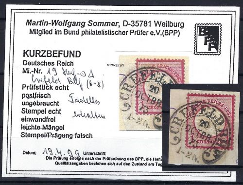 Hufeisenstempel Berlin BHF, auf DR Mi 19, KB Sommer BPP