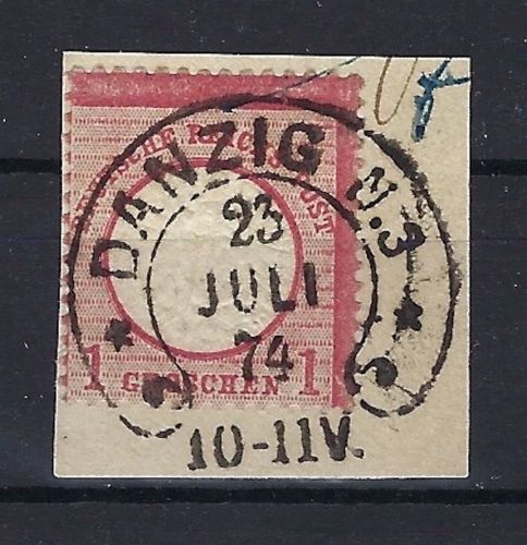 Hufeisenstempel Danzig Spalink 7-3, auf DR Mi 19, 250€