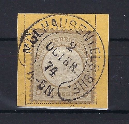 Hufeisenstempel Mühlhausen Elsass BHF, auf DR Mi 22 EF, Spalink BPP