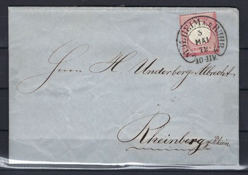 Hufeisenstempel Mühlheim Ruhr, auf DR Mi 4 als EF, Luxus, 250€
