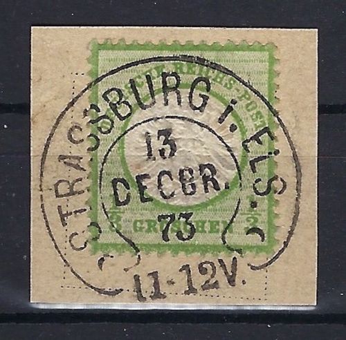 Hufeisenstempel Strassburg Elsass, auf DR Mi 17 a