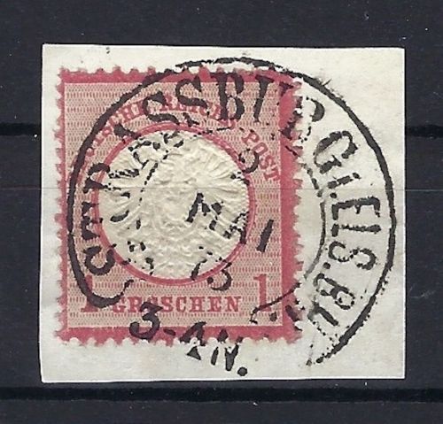 Hufeisenstempel Strassburg Elsass, auf DR Mi 19, Spalink 36-2