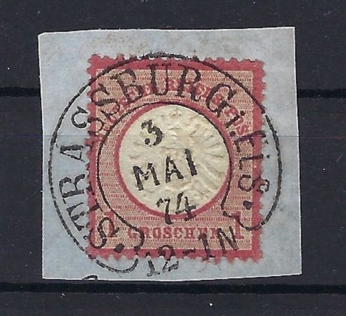 Hufeisenstempel Strassburg Elsass, auf DR Mi 19, Spalink 36-1 N