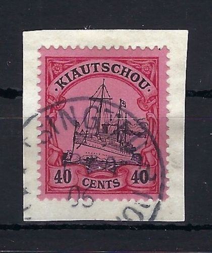 Kiautschou Mi 25 B ° auf Luxus Briefstück, ME 160€