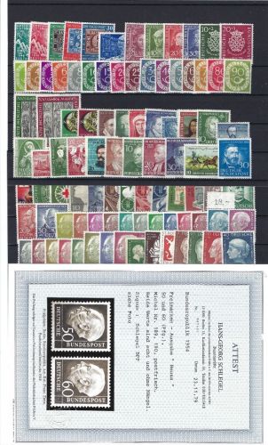 Bund 1949-1954 ** Mi 111-203 komplett inkl. Posthorn, ME 4.267€