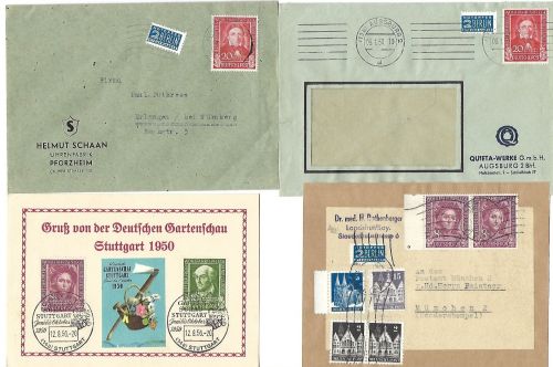 Bund Belege / Karte /∆ Wohlfahrt 1949