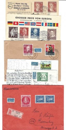 Bund / Berlin 1951-1953, Lot Briefe / Karten