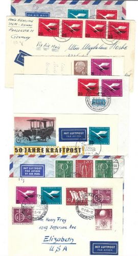 Bund 1954-1955, Lot Belege / Karte