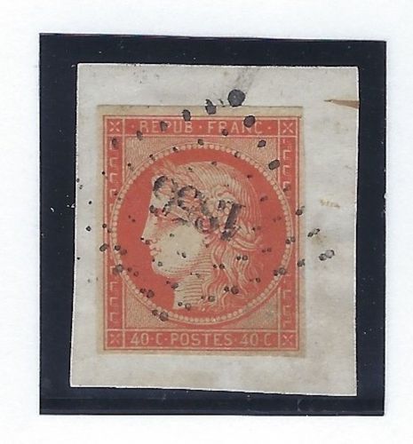 Frankreich Mi 5a ° vollrand, Briefstück, gp. Schollmeier BPP, ME 550€