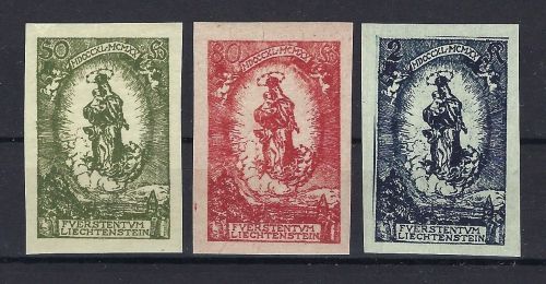 Liechtenstein Mi 40 - 42 U **