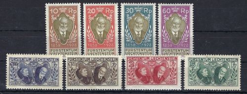 Liechtenstein Mi 82-89 * , ME für ** = 1.200€