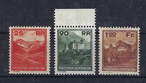 Liechtenstein Mi 119-121**, ME 900€