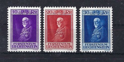 Liechtenstein Mi 122-124**, ME 240€