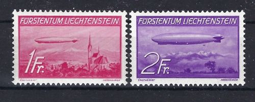 Liechtenstein Mi 149-150 ** Zeppelin, ME 250€