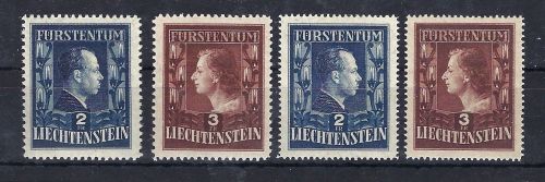 Liechtenstein Mi 304-305 A/B **, ME 1.850€