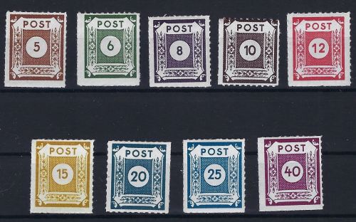 P) Ost Sachsen Mi 42-50 G *, gep. Dr. Jasch BPP, ME 60€