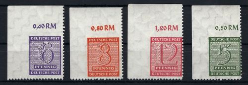 West Sachsen Mi 116-119 BX ** Ecke OL, gep. Dr. Jasch BPP, ME 170€