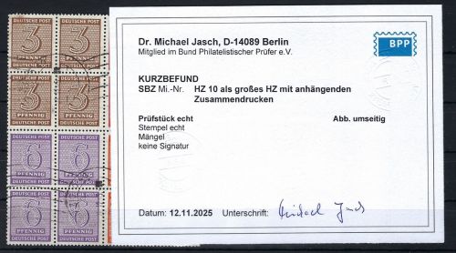 West Sachsen Hz 10 / WZ d 13+15 und SZ d 3+6KB Dr. Jasch BPP, ME 720€