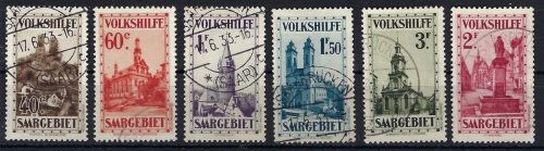 Saargebiet Mi 161-166 ° (ohne 167) gep. Hoffmann BPP, ME 440€
