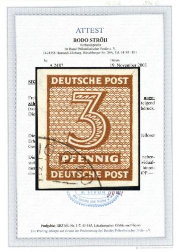 West Sachsen Mi 126 wa Y U ° einwandfrei, FA Ströh BPP, ME 1.300€