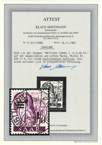Saarland 228 II K °, FA Hoffmann BPP, ME 850€