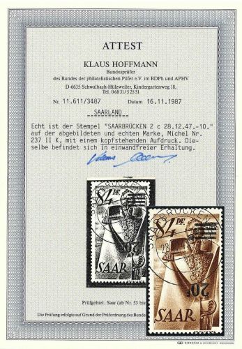 Saarland 237 II K °, FA Hoffmann BPP, ME 750€