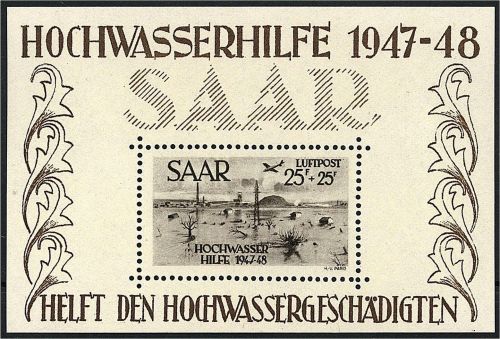 Saarland Hochwasserhilfe, Block 2 ** in guter Qualität, ME 600€