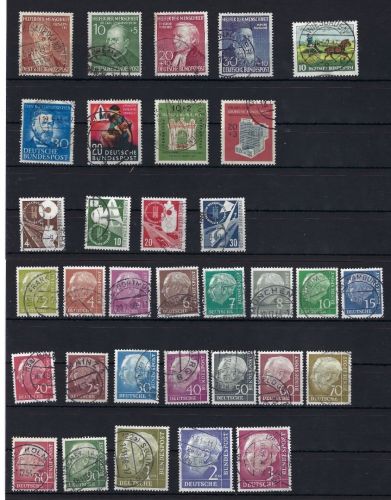 Bund gestempelte Zusammenstellung aus Mi 156-196, ME ca. 250€