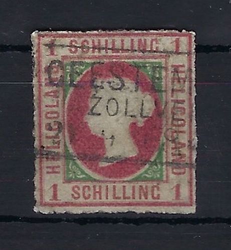 P) Helgoland Mi 2 ° Ra3 Ceestem... Zollve... , gep. Pfenninger