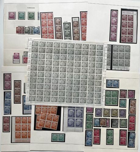 Bund Heuss I/II, Partie **/° aus Spezialsammlung, ME ca. 600€