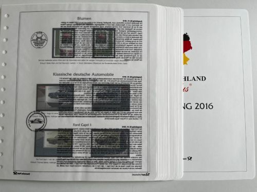 Bund Deutschland Plus 2016 Eckränder, komplett ** + °, m. Deckblatt