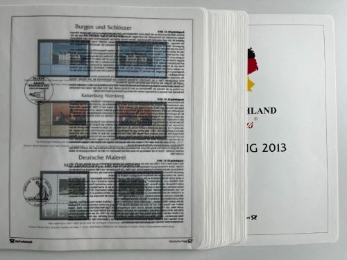 Bund Deutschland Plus 2013 Eckränder, komplett ** + °, m. Deckblatt