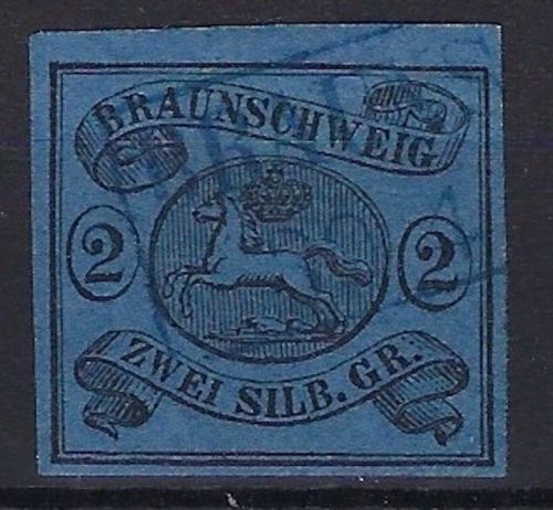 P) Braunschweig Mi 7 b ° vollrandig in Luxus Qualität, ME 220€