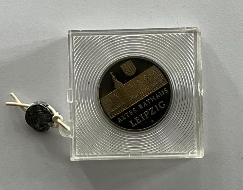 DDR 5 Mark 1984 PP, Altes Rathaus Leipzig, verplombt
