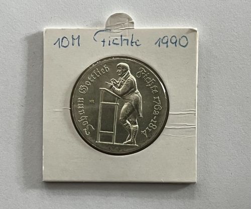 DDR 10 Mark 1990 Stempelglanz, Fichte