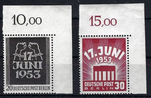 Berlin Mi 110-111 ** Eckrand OR, Ecken etwas geknickt