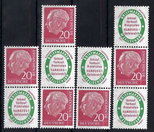 Bund Heuss I ZD´s, S 29 - 32 ** einwandfrei, ME 384€