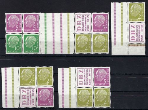 Bund Heuss I ZD´s, postfrisches Lot aus MHB 3, einwandfrei, ME 218€