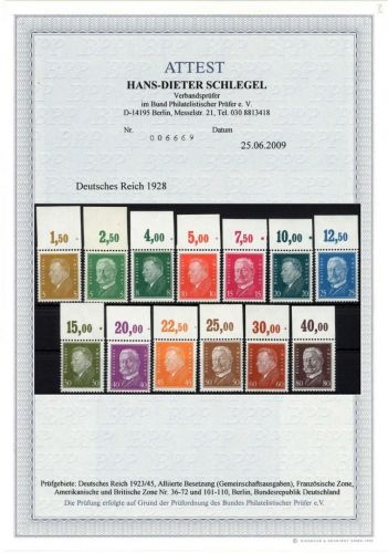 C) DR Mi 410-422 Oberrand** mit FFA Schlegel BPP, ME 2.582€